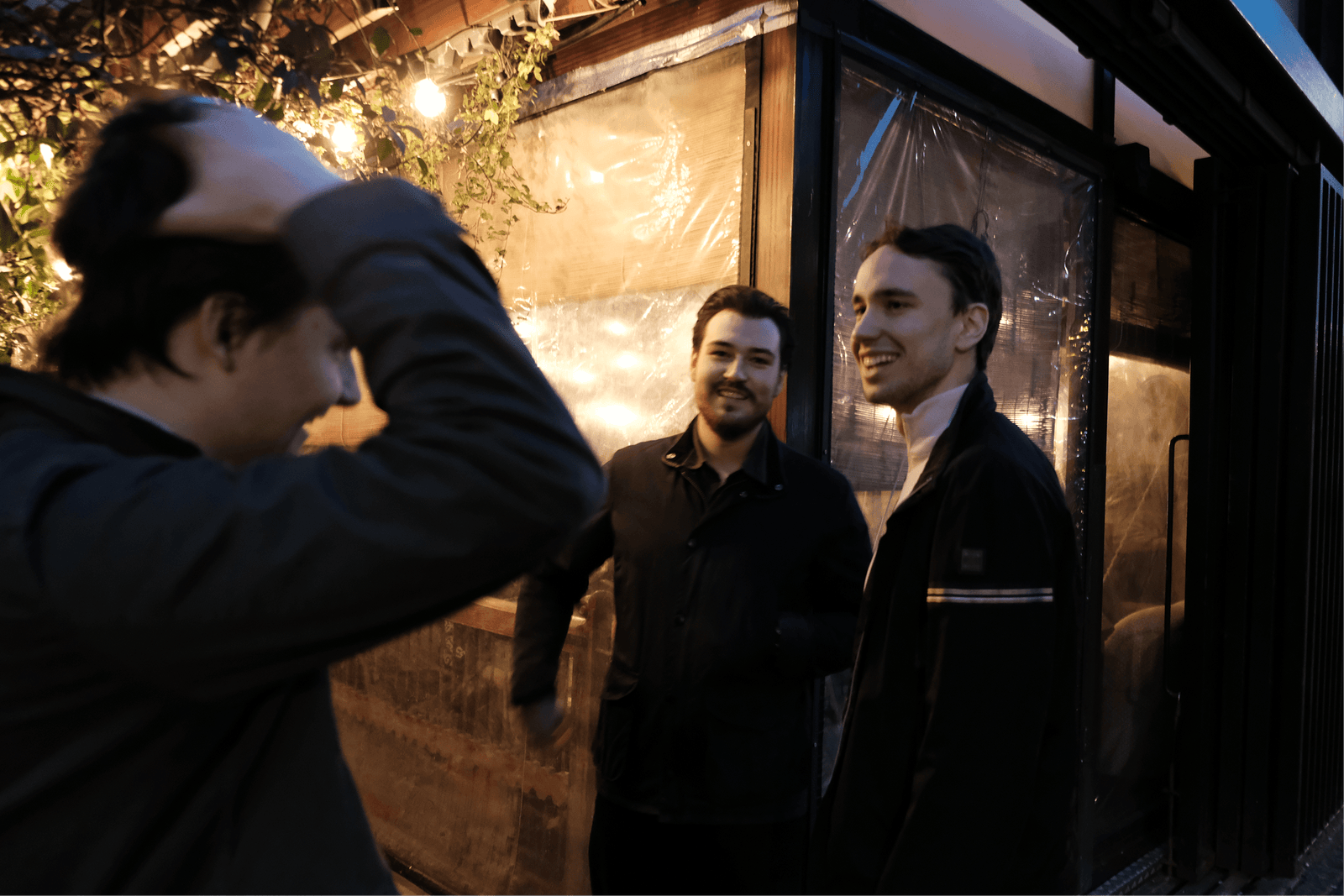 Scape teammates outside together.